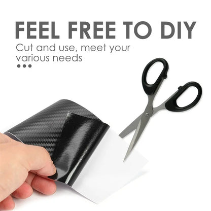 Nano Carbon Fiber Car Door Sill Protector Sticker: Anti-Scratch DIY Paste Strip for Auto Side Mirror Protection Tape Film