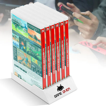 6-Slot Game Card Storage Stand for Nintendo Switch/Lite/OLED – Compatible Base Holder for Physical Game Cards