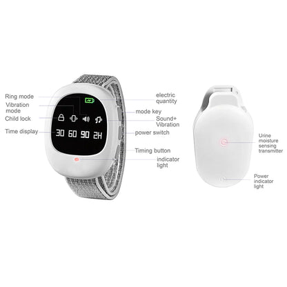 40M Wireless Bedwetting Alarm with Wristband - Enuresis Sensor for Kids & Adults, Potty Training & Elder Care