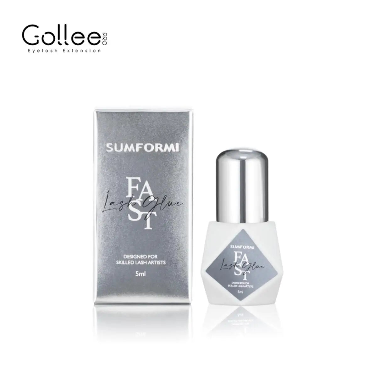 Gollee 0.5–1s Fast-Drying Eyelash Extension Glue – No Odor, No Irritation Adhesive for Lash Extensions, Professional Makeup Supplies