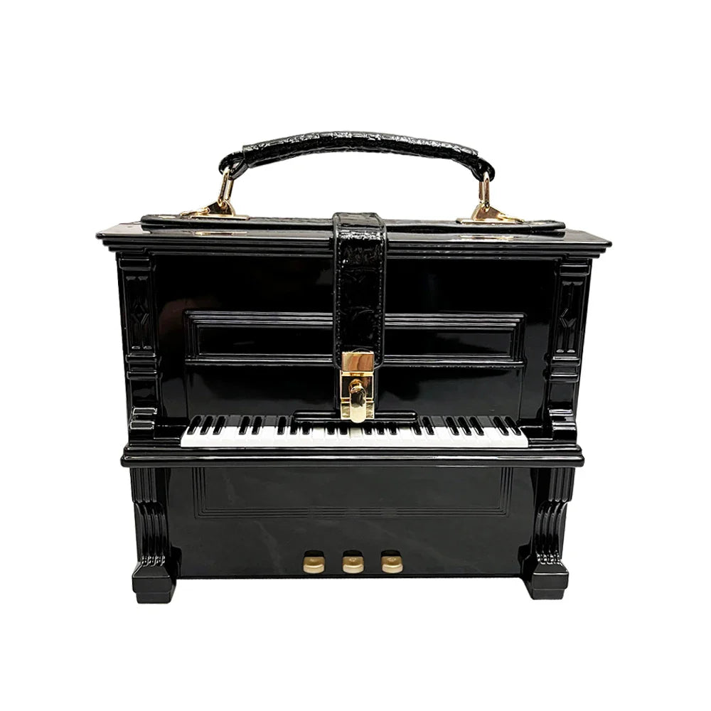 Luxury Designer Piano-Shaped Handmade Crossbody Shoulder Bag for Women – Elegant Purse, Messenger & Banquet Bag