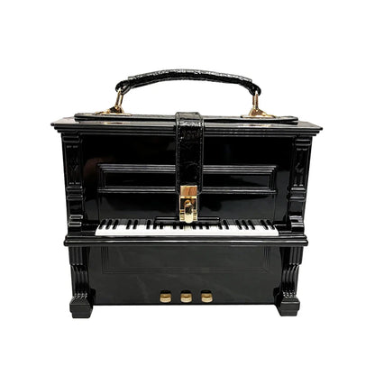 Luxury Designer Piano-Shaped Handmade Crossbody Shoulder Bag for Women – Elegant Purse, Messenger & Banquet Bag
