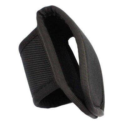 Nylon Weave Flashlight Pouch - PU Leather Duty Belt Holster Open Top Holder for D Cell & Compact Flashlights
