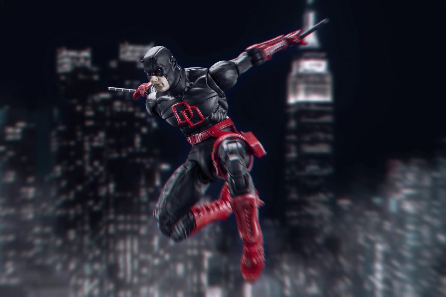 FlefToys Marvel Daredevil Action Figure — 8" Classic Red Shadowland Reborn Black, Devil Defenders Matt Murdock Legends In Stock