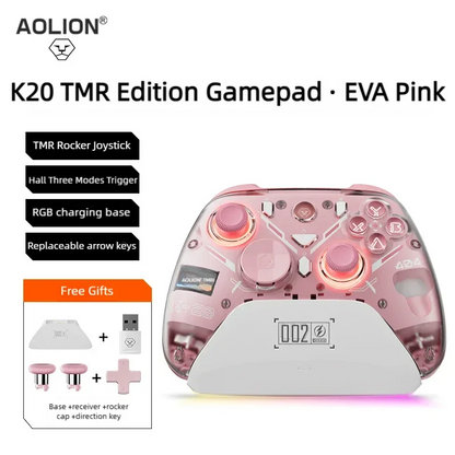 Aolion K10 RGB Wireless Gaming Controller – Gamepad with Charging Dock, Hall Effect Joystick & Trigger for Nintendo Switch 2/PC/Phone