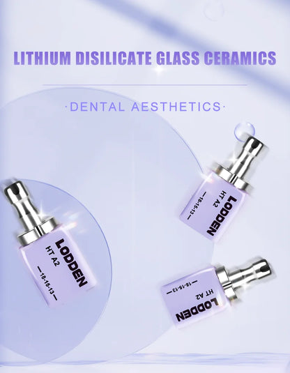 5pcs Lithium Disilicate Blocks for CAD CAM – C14 HT/LH/MT/MO Glass Ceramic Milling Material for Dental Lab