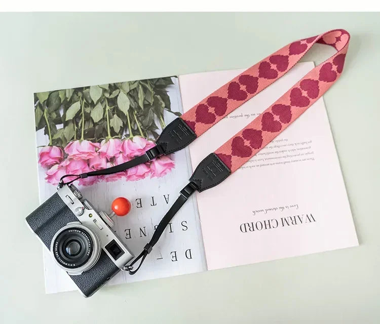 Adjustable Camera Shoulder Strap – Compatible with Canon, Nikon, Sony, Fujifilm & Mirrorless SLR Cameras