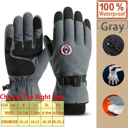 Winter Men & Women Touchscreen Gloves - Waterproof, Windproof, Full Finger, Non-Slip for Outdoor Sports, Cycling, Snow & Ski