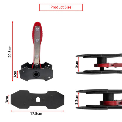 360° Swivel Ratchet Brake Caliper Press Tool with Piston Spreader & 2 Steel Plates for Disc Brake Repair
