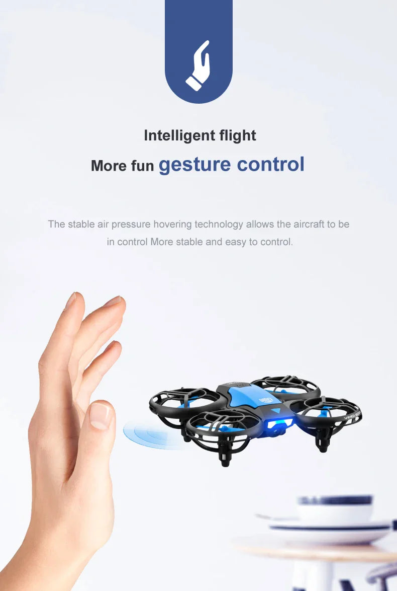 V8 Mini Drone with 4K & 1080P HD Wide-Angle Camera – WiFi FPV RC Helicopter with Height Hold for Kids