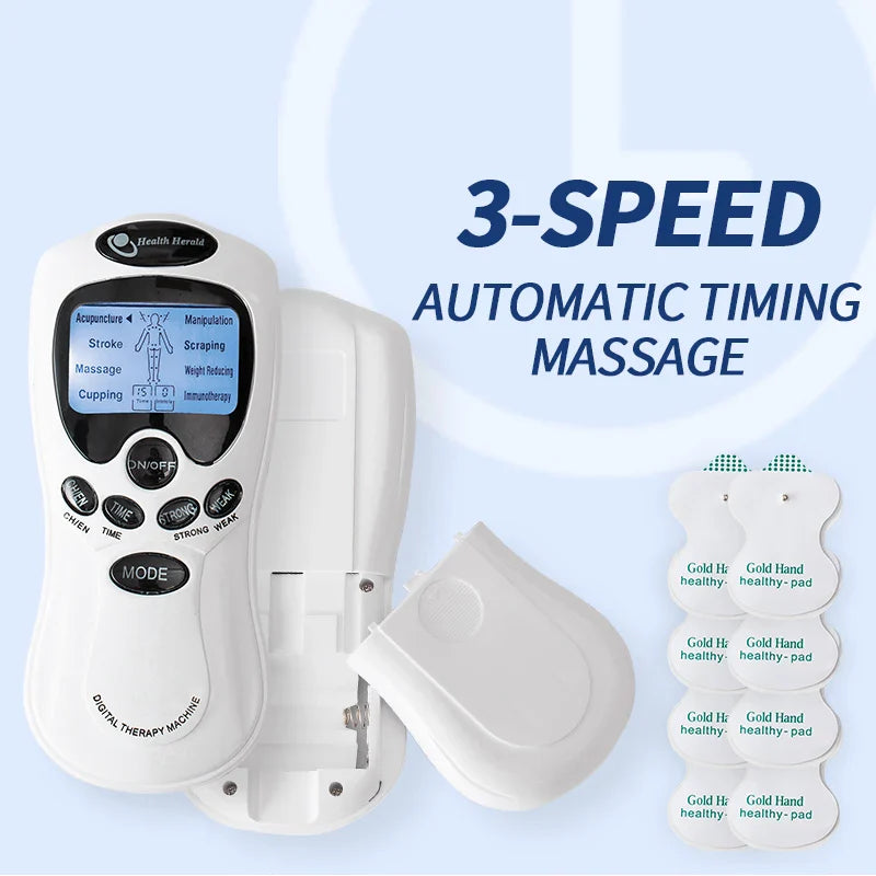 Pulse Massager Tens Acupuncture Machine: Electric Body Massage Instrument - Muscle Stimulator for Neck & Back Relaxation