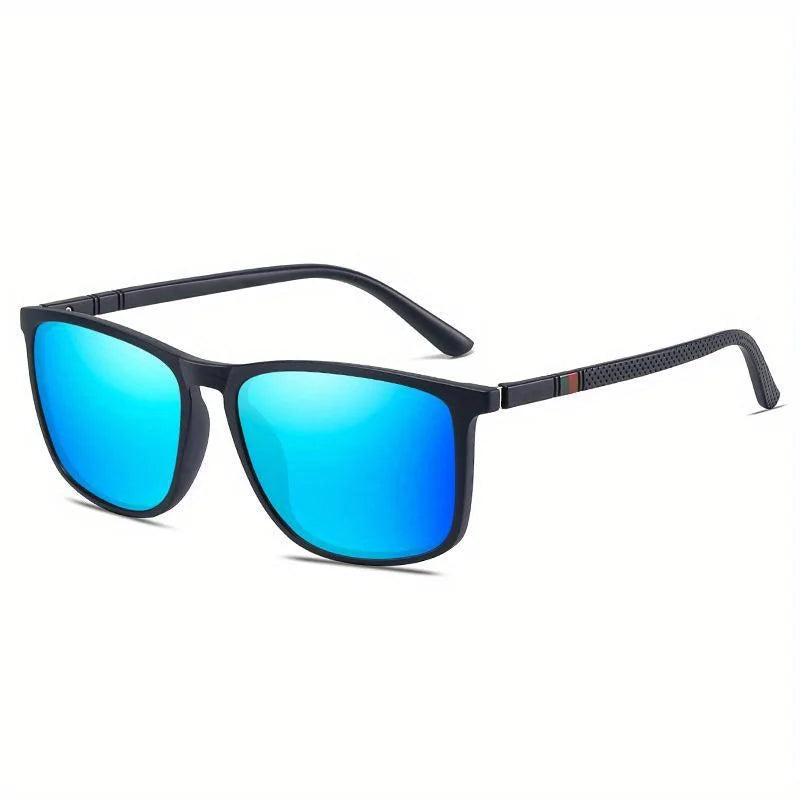 Polarized Sports Sunglasses for Men – Lightweight Comfortable Square UV400 Eyewear with Original Case