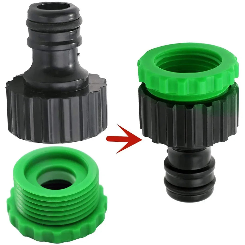 Garden Watering Hose Quick Connector Set – 1/2” ABS Double Male Coupling Adapter for Hose Pipe Extension