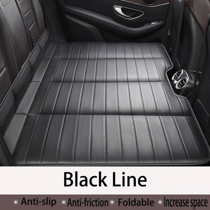 Foldable Car Travel Bed for Rear Seat – Wear-Resistant PU Sleeping Pad Mattress for SUV & Sedan Trips