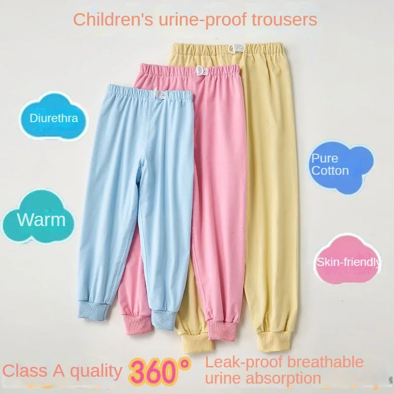 Children’s Waterproof Training Pants – Cotton Washable Breathable Leak-Proof Cloth Diapers for Kids