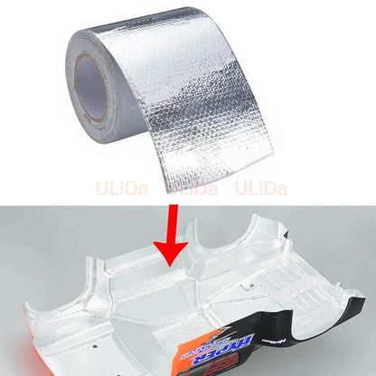 Aluminum Reinforced Protective Tape — 50mm x 4M for TAMIYA 53351 OP-351 1/10 RC Car Body, TRAXXAS TRX4, D90, Axial SCX10 90046