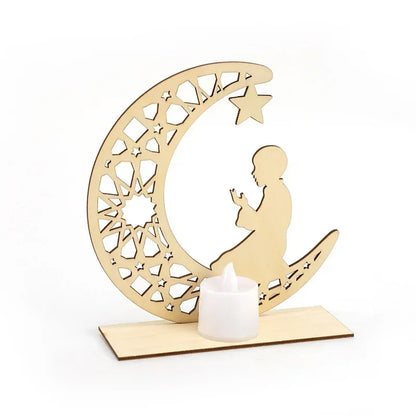 Mubarak Moon Castle Table Ornaments - 2024 Ramadan and Eid Al Adha Home Decoration for Islamic Festivals