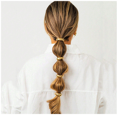 4PCS Fashion Women's High Ponytail Hair Rope – Elegant Elastic Hair Accessories for Daily & Holiday Wear