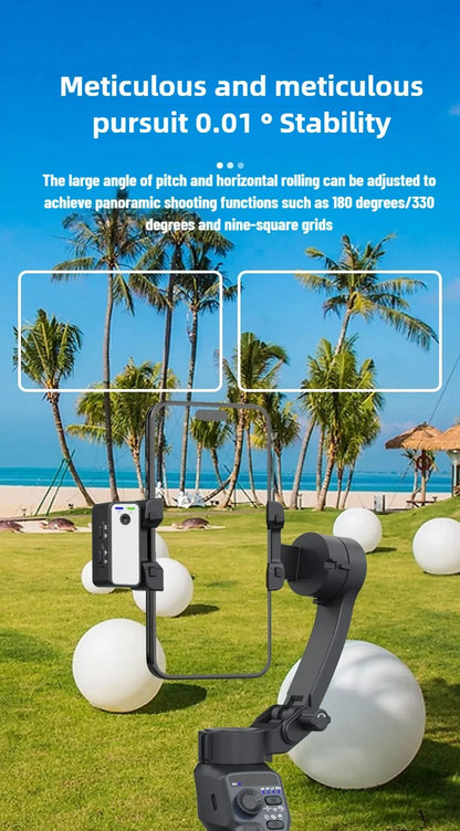 3-Axis Mobile Gimbal Stabilizer – Phone Video Recorder with Face & Object Tracking for Android & iPhone