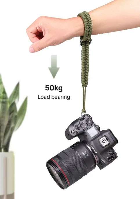 Camera Wrist Strap Hand Grip – Paracord Braided Strap for Pentax, Panasonic, Canon DSLR Cameras Accessories