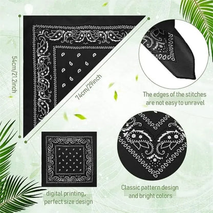 Fashion Bohemian Print Bandana: Versatile Headbands for Outdoor Use - Unisex Hip Hop Style, Also Doubles as Wrist Wraps or Face Mask