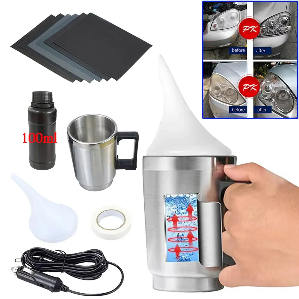 100ML Car Headlight Restoration Kit – Polishing Liquid Polymer for Headlamp Repair & Cleaning