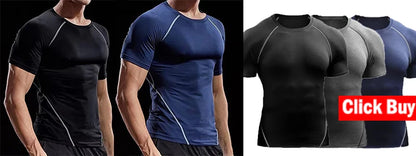 Men’s Quick-Dry Running Shorts — Black Double Layer Sport Workout Training Bodybuilding Shorts