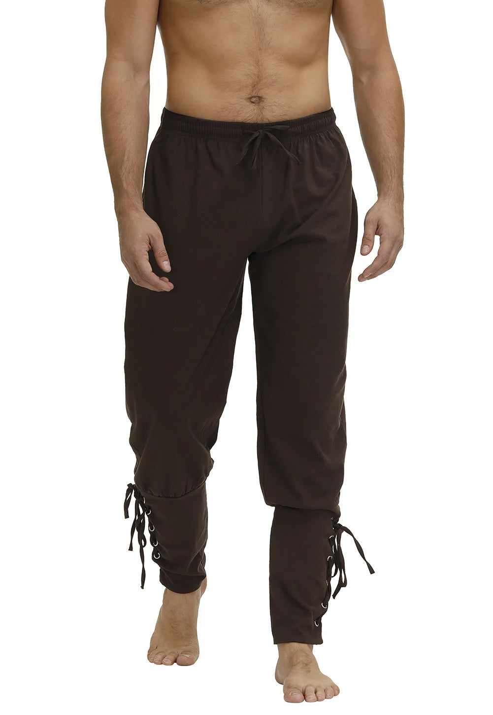 Men's Pirate Renaissance Pants – Medieval Drawstring Shorts for Halloween & Cosplay Costumes
