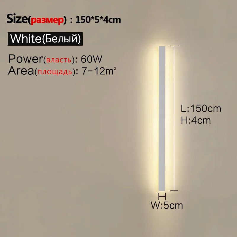 Waterproof Outdoor Wall Light – LED Garden Lamp, Modern Nordic Style for Living Room & TV Background, IP65, 110/220V Wall Washer