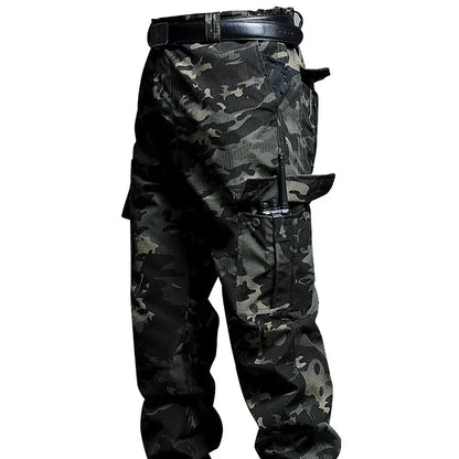 Water Resistant Tactical Work Pants - Multi Pocket Outdoor Military Style Casual Trousers for Men Spring Autumn