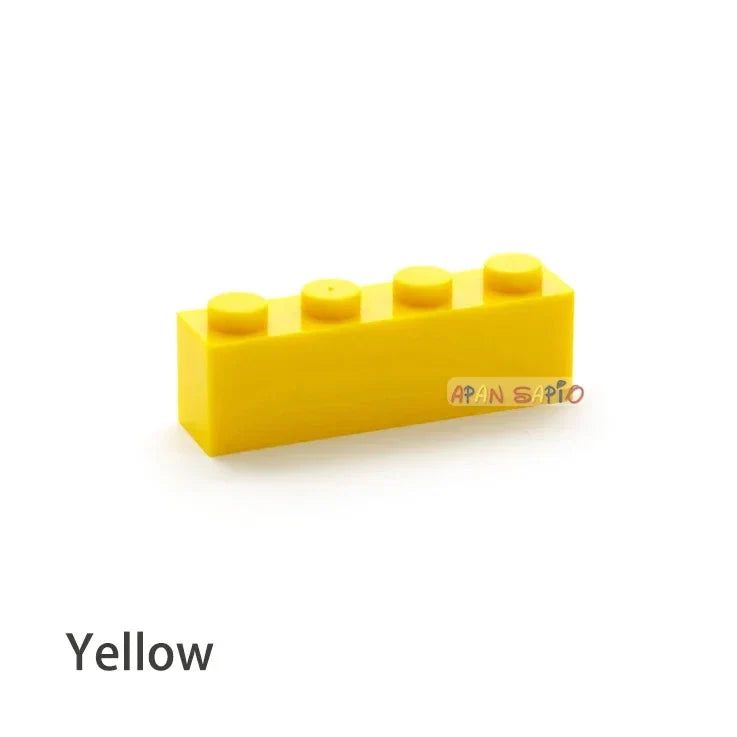 200pcs 1x4 Dot DIY Building Blocks - Educational Creative Brick Set Compatible with 3010 Bricks for Kids