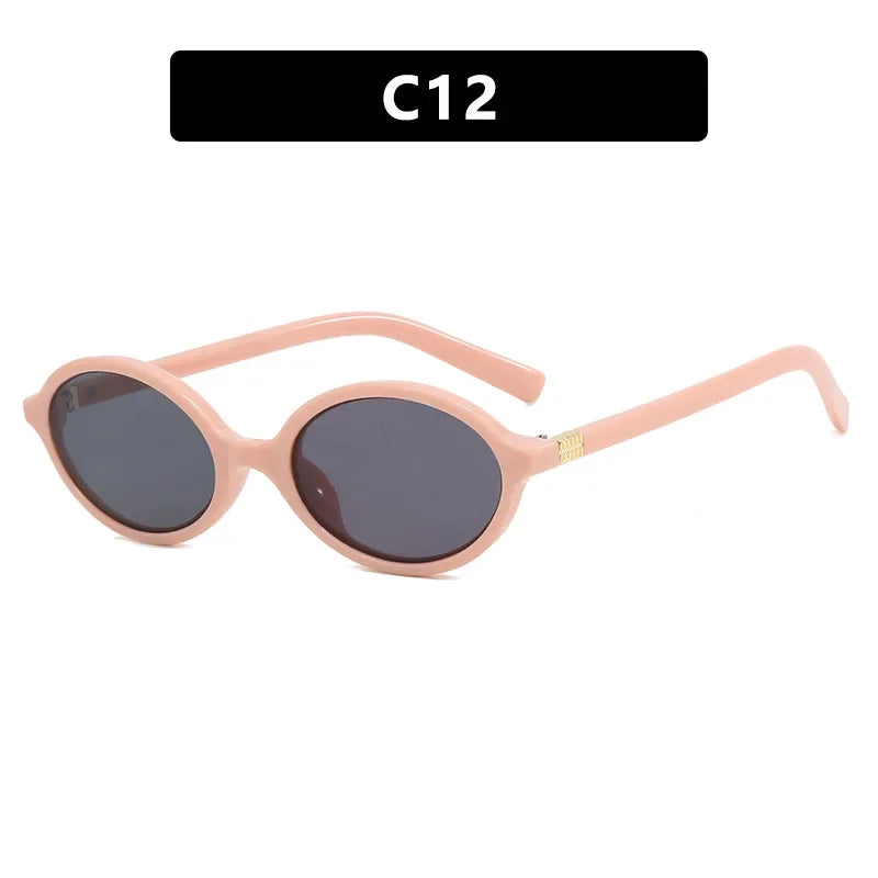 Oval Small Frame Retro Glasses for Women - Korean Plain Style Anti-Blue Light Eyewear, Ladies Optical Spectacles