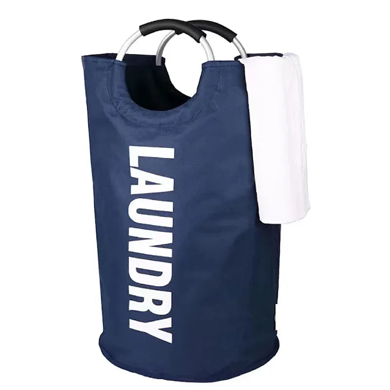 Extra-Large Waterproof Laundry Basket — Foldable with Padded Handle, Multi-Purpose Storage for Bathroom, Laundry Room, Balcony