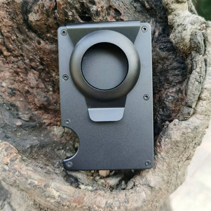 Metal AirTag Wallet Case – Slim Men’s Credit & ID Card Holder, Anti-Lost Protective Luxury Carteira