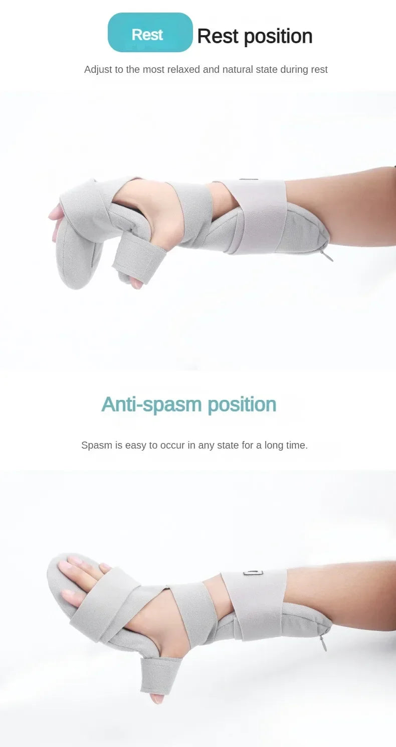Adjustable Stroke Hand Brace — Finger and Wrist Support Splint for Night Use, Arthritis & Tendonitis Rehabilitation