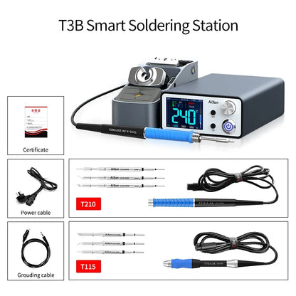 AIXUN T3A T3B Intelligent Soldering Station - T115/T210/T245/T12 Rework Station for PCB & BGA Soldering Tools