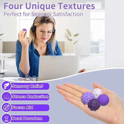 Silicone Magnetic Sensory Balls – Calming Fidget Toy for Kids & Adults, Autism, Anxiety & Stress Relief