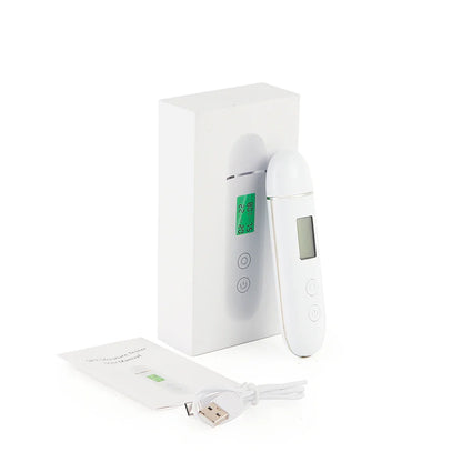 Skin Tester Analyzer - Moisture, Oil Content, Elasticity, and Age Test Meter with Fluorescent Agent Detector