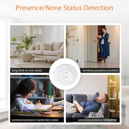 Zigbee & WiFi 24G Motion Sensor Switch – Smart Light Presence Detector with Brightness & Distance Radar, Tuya Smart Life Compatible