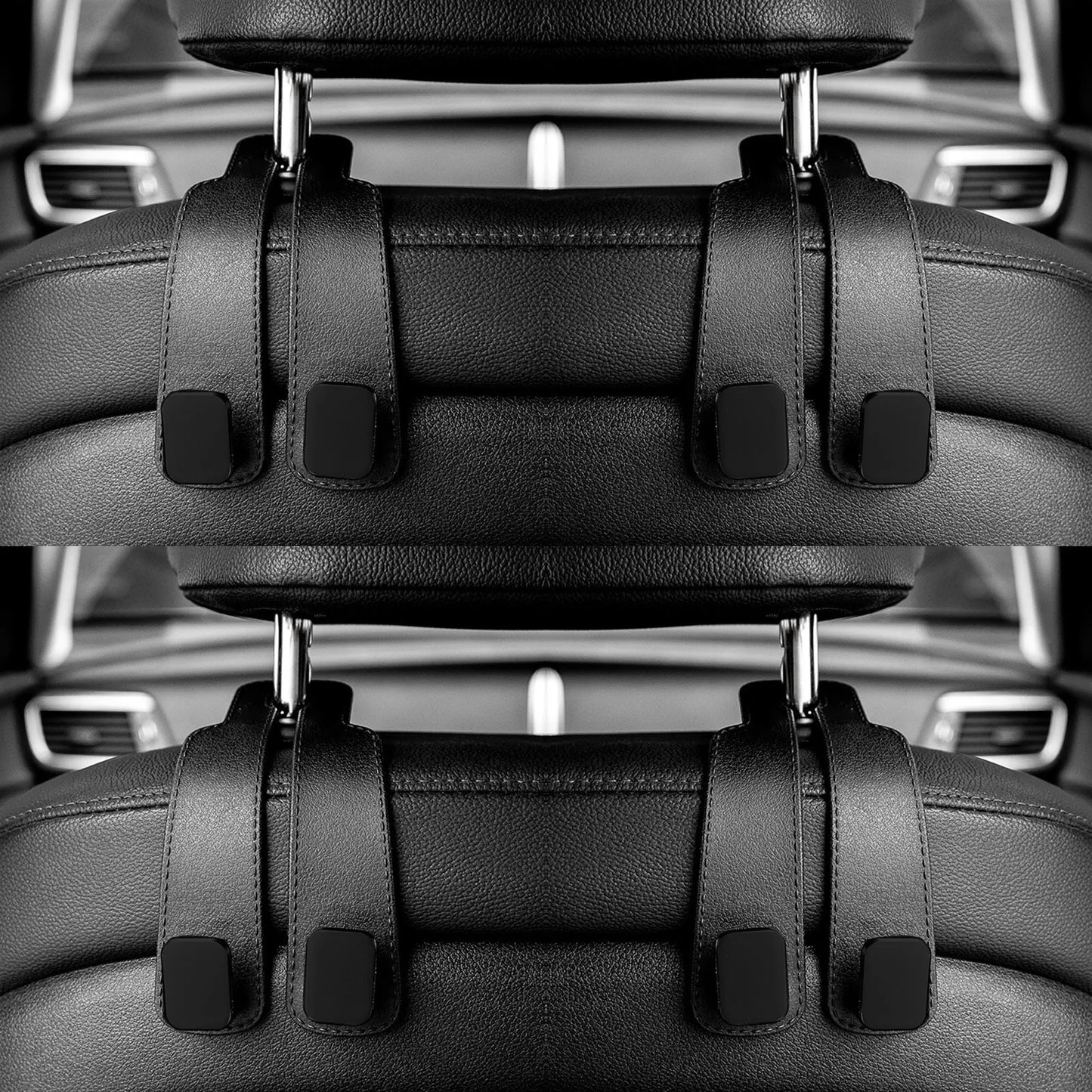 Car Headrest Hooks Hanger – Seat Back Bag Organizer Clips Auto Storage Fastener Hooks