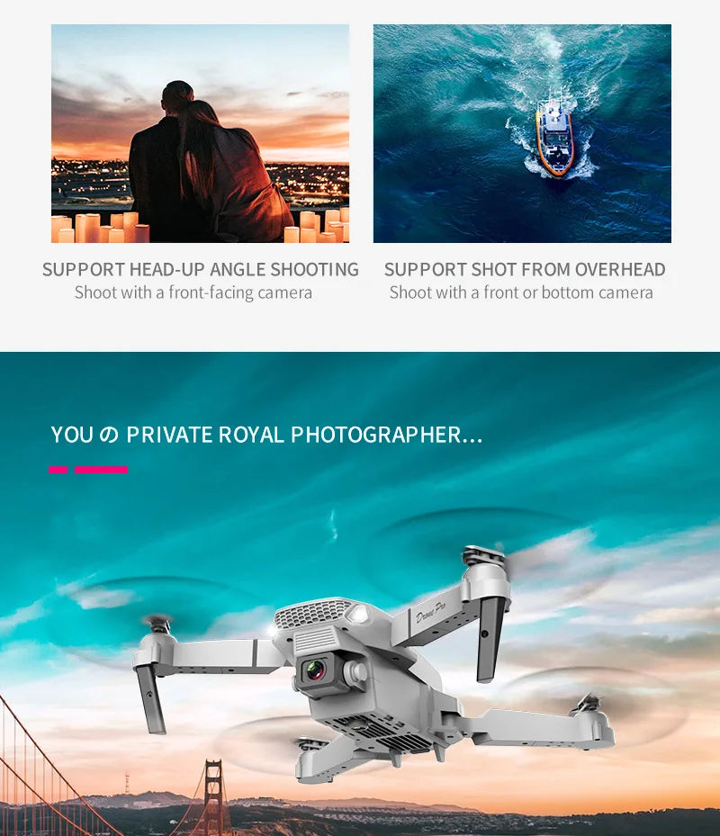 KBDFA 2023 E88 Pro WIFI FPV Drone – 4K/1080P HD Camera, Height Hold, Foldable Quadcopter Helicopter for Kids & Gifts        4o mini