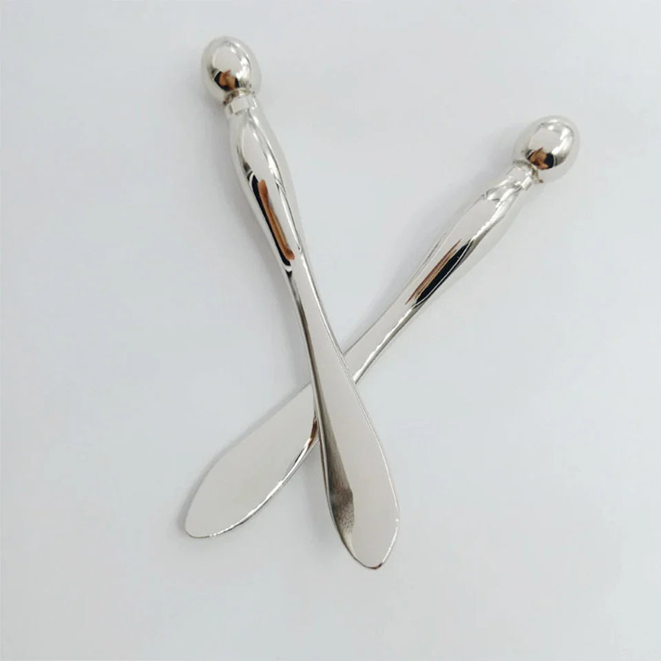 Metal Face Massage Stick — Anti-Wrinkle Eye Cream Applicator & Mask Mixing Spatula for Facial Care