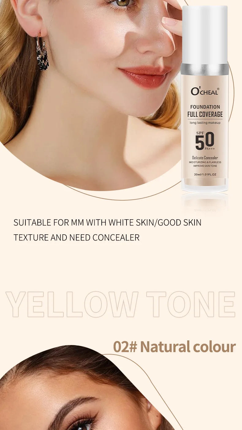 Color Changing Liquid Foundation – Concealer, Face Primer, Long-Lasting Moisturizing BB Cream Base Makeup for Women