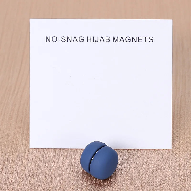 WLP Magnetic Hijab Clips - Solid Color Round Strong Magnet Pins for Silk Scarves Shawls Turban Accessories