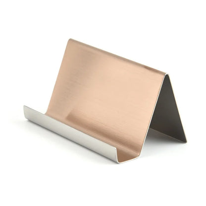 Metal Business Card Name Tag Display Rack – Desktop Organizer & Cellphone Holder for Conference Room