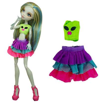 11-Inch Doll Clothes for 1/6 Dolls – Casual Dress & Fashion Outfits for 27 CM Girls' Dolls, DIY Toy Clothing