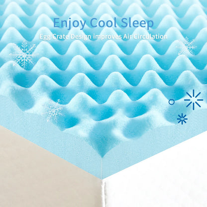 2", 3", 4" Full Memory Foam Mattress Topper - Gel-Infused Comfort Pad for Full/Double Bed, Soft Foam Mattress