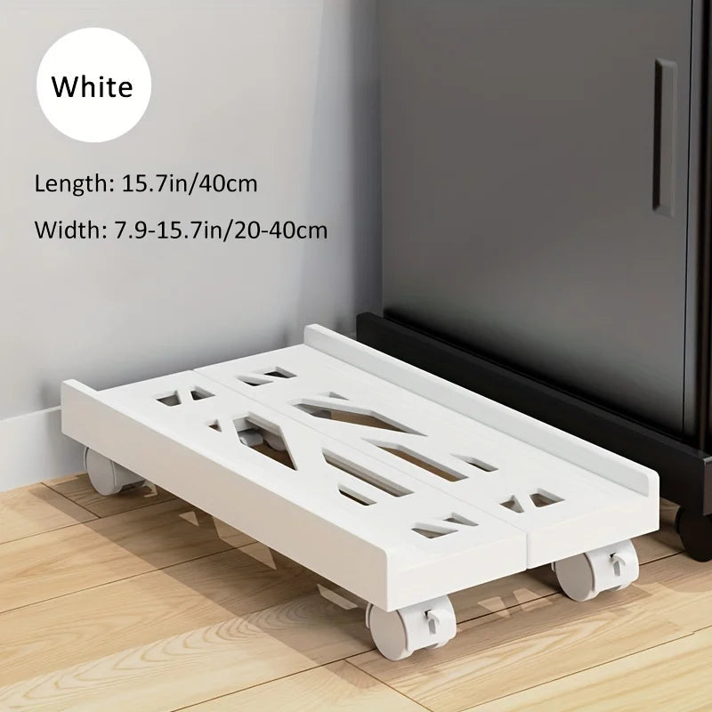 Versatile Adjustable Mobile CPU Stand with Ventilation - PC Tower Holder on 4 Caster Wheels, Perfect Under Desk Solution