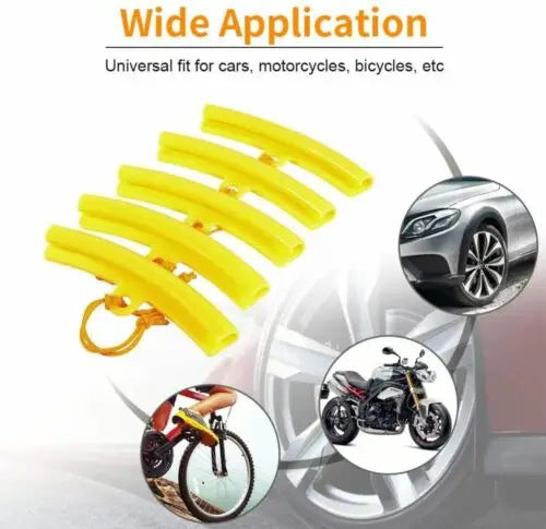 5PCS Alloy Wheel Rim Protector Set – Soft Edge Covers for Motorcycle Tire Removal & Rim Protection Styling Parts