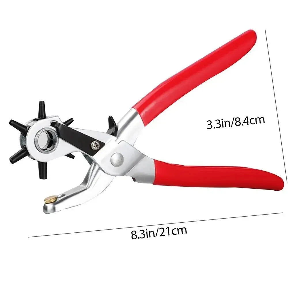 Multifunctional Leather Hole Punch Tool: Carbon Steel Belt Puncher for Crafts - Leatherworking Tools